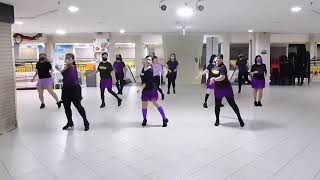 Latin Fire Line Dance - Demo By D'Sisters & Friends LDG #linedance #cjlclan #happylinedance