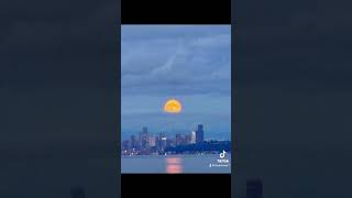 Full Hunters Moon over Seattle 10-17-24