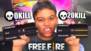 A CADA KILL DO MEU IRMÃOZINHO ELE AUMENTA A SENSIBILIDADE NO FREE FIRE!