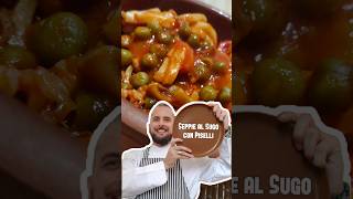 Seppie al Sugo con Piselli 🍽️🦑 versione ricetta di Marco Rapo | Due Giri d'Olio | #shorts #recipe