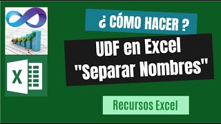 Como hacer una UDF en Microsoft Excel - Ejemplo  separar nombres