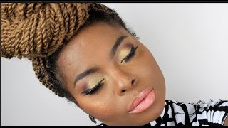 SOFT SMOKEY EYES WITH NYX LIP CREAM + DesiMakeup winged eyeliner Trick