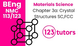 Materials Science | NMC 113/123 | Chapter 3a: Crystal Structures SC,FCC by 123tutors