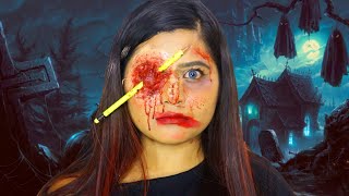 Testing Out Viral *Halloween Makeup* by 5min crafts | RIA