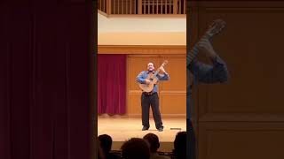 I begun my performance at the Denver Guitar Competition playing Guerra-Peixe's Sonata, I mov