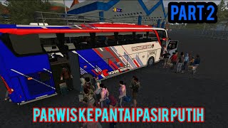 BUSSID V 3.7.1 PARIWISATA KE PANTAI PASIR PUTIH LIVERY NAGITA TRANS// part 2 Gameplay android