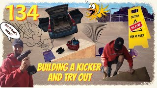 Building A Skateboard DIY kicker and try out