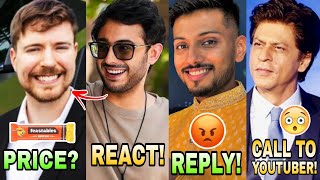 Shahrukh khan Shocked This YouTuber! 😍 | Mr Beast, Carryminati, Tech Burner