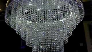 Made to measure, custom Made LED Custom Made Crystal Spiral Chandelier by First Class Lighting LTD