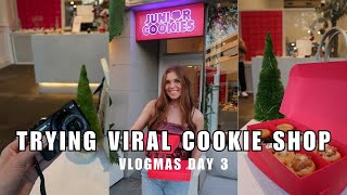 TRYING THE VIRAL COOKIE SHOP | VLOGMAS DAY 3