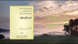 20583, Abendfriede, für Klarinetten Quartett von Josef Rheinberger