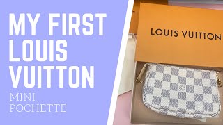 MY FIRST LOUIS VUITTON UNBOXING // MINI POCHETTE DAMIER AZUR CANVAS // HOW I GOT IT // APRIL 2021