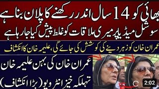 Imran Khan Sister Aleema Khan Big Statement| Not Happy With President Alvi Acts |