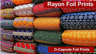 Rayon and D-Capsule Foil Printed Fabric | Riya Garments