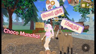 🍀🎉Doing a Check up on Chocolate! 🍫🍭 (Roblox- Wild horse Islands!) (Roleplay!) 🤣🤩