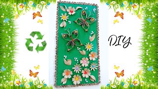 Obrazek 3D z kartonu, opakowań po jajkach i rolek po papierze 🌸🌼🌸Pomysł na recykling ♻️ DIY🌼🦋