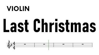 Last Christmas Violin Sheet Music Backing Track Partitura