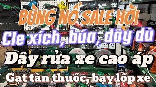 💥💥💥Thanh lý bùng nổ sale một số lô hàng dây dù, búa, cle xích, gạt tàn thuốc, bạy lốp xe, dây rửa xe