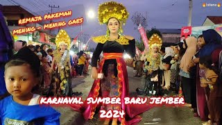 Peserta Karnaval Remaja Pakeman Tanpa Bos Berani Boros | Karnaval Sumber Baru Jember 2024