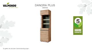 Beleuchtete Vitrine aus der VALMONDO Wohnzimmer-Serie Danora  Plus