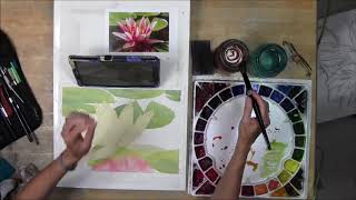 How to Paint a Waterlily in Watercolor - Class 2 | Beginning Watercolor | Watercolour Painting