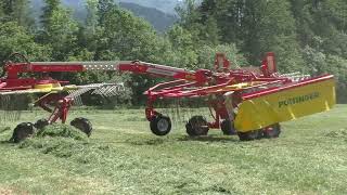 Silieren zweiter Schnitt im Alpen Vorland mit Vollpower mit Großen Traktoren und Vollgas durch die W