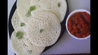 15 Mins Breakfast recipe with Tomato chutney/सुबह की भागदौड़ में 15 मिनट में बनाएं/No fermentation