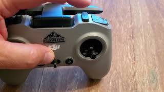 Latest DJI FPV Update: switch setup for Motor start/stop and motor beep/flash.