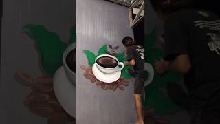 Mural di Kedai Kopi flores || gakbar mural coffe di NTT #shortvideo #art #kelilingindonesia #mural