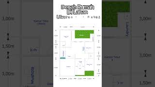 Denah Rumah Ukuran 9x12 Meter #denahrumah #rumah #desianrumah