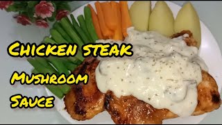 Chicken Steak Mashroom Sauce, menu masakan yang jadi rebutan, wajib coba! #steak#ayamgoreng