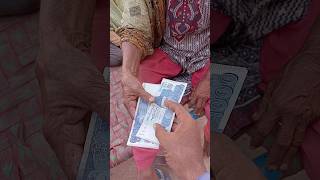 gift for old woman ( my real work ) helping with Amjad Rasool #foryou #cash #subscribe #gift