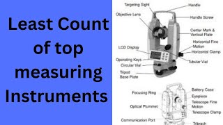 least Count of Survey instruments ||surveying || Civil Engineering ||ukpsc je || NHPC jE