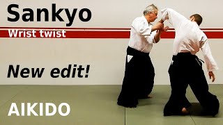 Aikido technique SANKYO against different strikes and grabs, by Stefan Stenudd