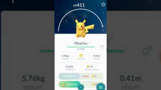 Pokémon go Pikachu to Raichu  evolution.