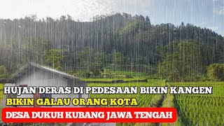 Waah.. Seenak Ini Menikmati Hujan Deras di  Pedesaan Sejuk Di Perkampungan Bikin Galau Orang Kota