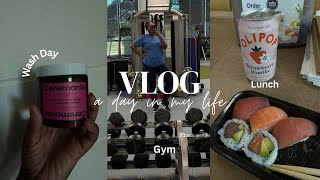 Spend the day with me vlog | NO TALKING | 4c type hair wash day | Gym  #vlogblack #washdayroutine