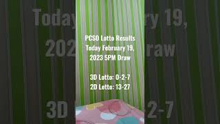 PCSO Lotto Results Today February 19, 2023 5PM Draw