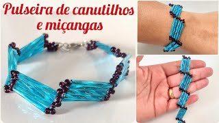 Pulseira de canutilhos e miçangas @WagnerColorido @acs27567