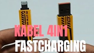 🛒👈 BELI DISINI | Kabel Charger 4in1 Fastcharging Dengan Material Body Menggunakan Nilon