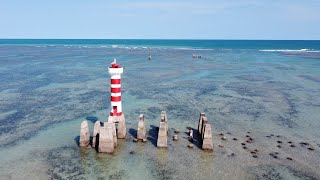 Piscinas naturais de Ponta Verde, Maceió - Alagoas ``Vista por Drone``