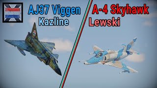 AJ37 Viggen VS A-4E Skyhawk DOGFIGHT | warthunder |