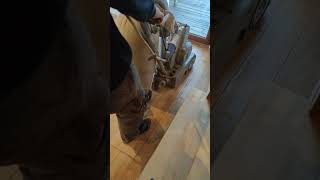 Rénovation parquet chêne massif en cours - ponçage Repex lourde grain 40 zirkonium #satisfyingvideo