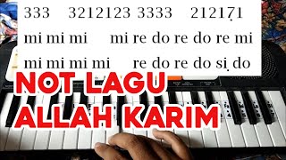 Allah Karim - Not Lagu Piano / Pianika untuk Drum Band / Marching Band Mudah Dipelajari