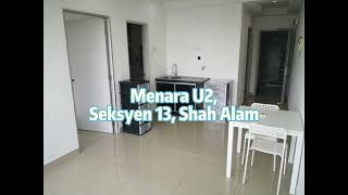 _RENT OUT_ Menara U2, Seksyen 13, Shah Alam - Apartment, Rm 1.5k, Fully furnished (near AEON Mall)