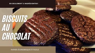 BISCUITS AU CHOCOLAT EN SEULEMENT 2 INGRÉDIENTS‼️FACILE-ÉCONOMIQUE ET RAPIDE🍪N°49