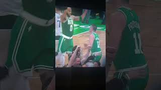 Celtics hit a buzzer beater at the half | NBA Finals Mavs Vs Celtics #Celtics #nba #viral #mavs