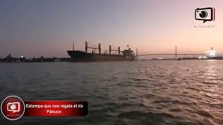 #NorteDeVeracruz Hermosa postal de un barco sobre el río Pánuco. ⛴️