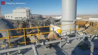 Phosphate Concentrate Rotary Dryer Production Line Installation Site in Uzbekistan