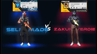 ZAKU444 VS SELF MADE !! OP 1V1 FREE FIRE CUSTOM MATCH 💥 !! M10 KING CHALLENGE TO ZAKU444🔥